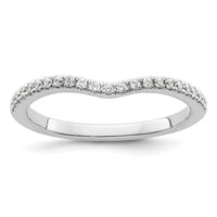 Load image into Gallery viewer, 14k White Gold 1/4 carat Diamond Contoured Complete Wedding Band

