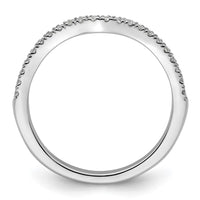 Load image into Gallery viewer, 14k White Gold 1/5 carat Diamond Contoured Complete Wedding Band
