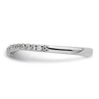 Load image into Gallery viewer, 14k White Gold 1/5 carat Diamond Contoured Complete Wedding Band
