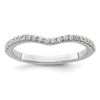 Load image into Gallery viewer, 14k White Gold 1/5 carat Diamond Contoured Complete Wedding Band
