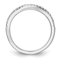 Load image into Gallery viewer, 14k White Gold 1/5 carat Diamond Contoured Complete Wedding Band
