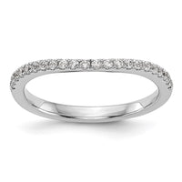 Load image into Gallery viewer, 14k White Gold 1/5 carat Diamond Contoured Complete Wedding Band

