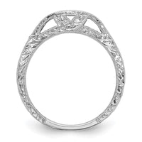 Load image into Gallery viewer, 14k White Gold 1/8 carat Diamond Contoured Complete Wedding Band
