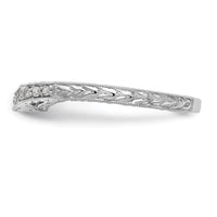 Load image into Gallery viewer, 14k White Gold 1/8 carat Diamond Contoured Complete Wedding Band

