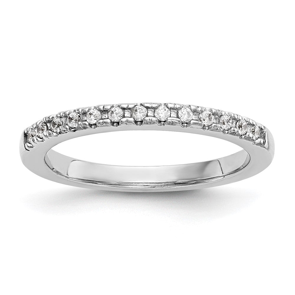 14k White Gold 1/5 carat Diamond Complete Wedding Band