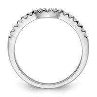 Load image into Gallery viewer, 14k White Gold 1/8 carat Diamond Contoured Complete Wedding Band
