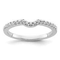 Load image into Gallery viewer, 14k White Gold 1/8 carat Diamond Contoured Complete Wedding Band
