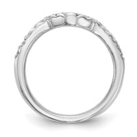 Load image into Gallery viewer, 14k White Gold 1/4 carat Diamond Contoured Complete Wedding Band
