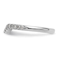 Load image into Gallery viewer, 14k White Gold 1/4 carat Diamond Contoured Complete Wedding Band
