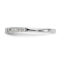 Load image into Gallery viewer, 14k White Gold 1/4 carat Round/Baguette Diamond Contoured Complete Wedding Band
