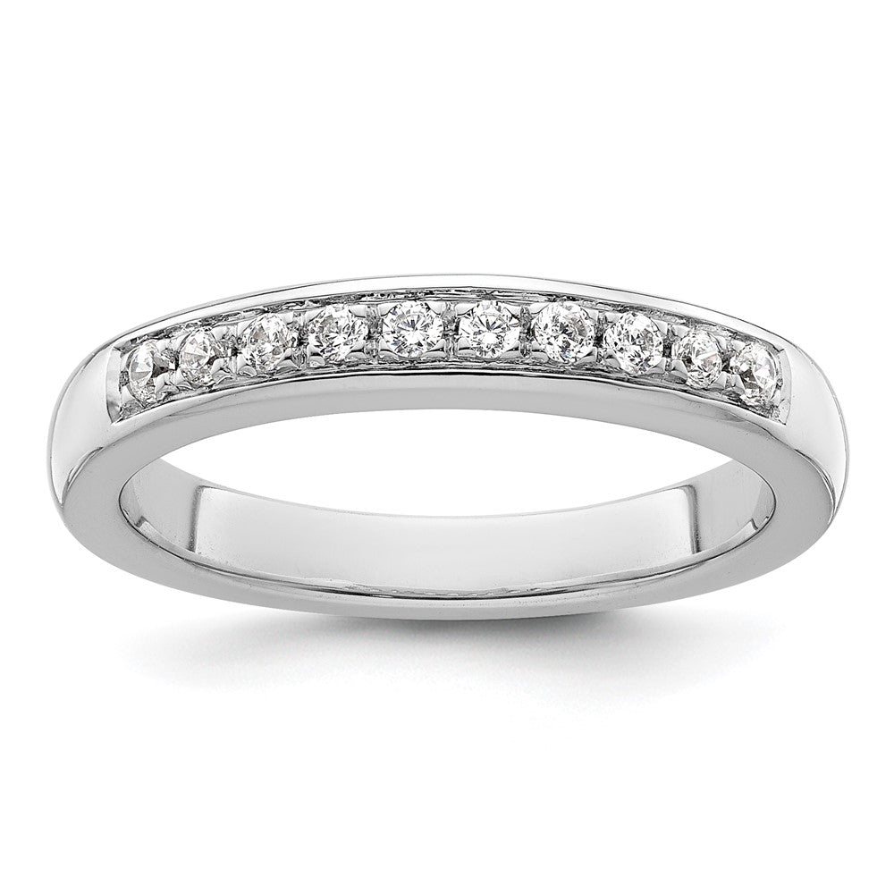 14k White Gold 1/5 carat Diamond Complete Wedding Band