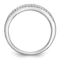 Load image into Gallery viewer, 14k White Gold 3/8 carat Round/Baguette Diamond Complete Wedding Band
