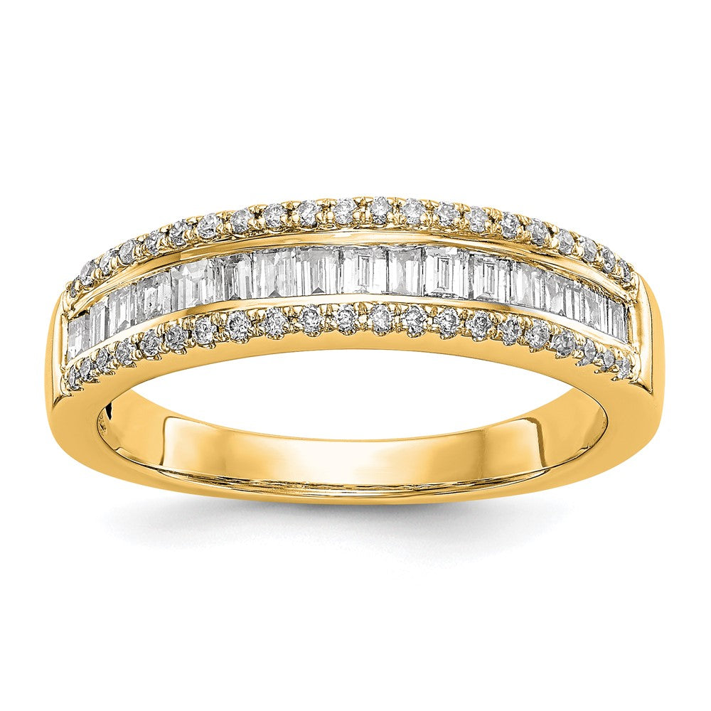 14k Yellow Gold Diamond Wedding Band