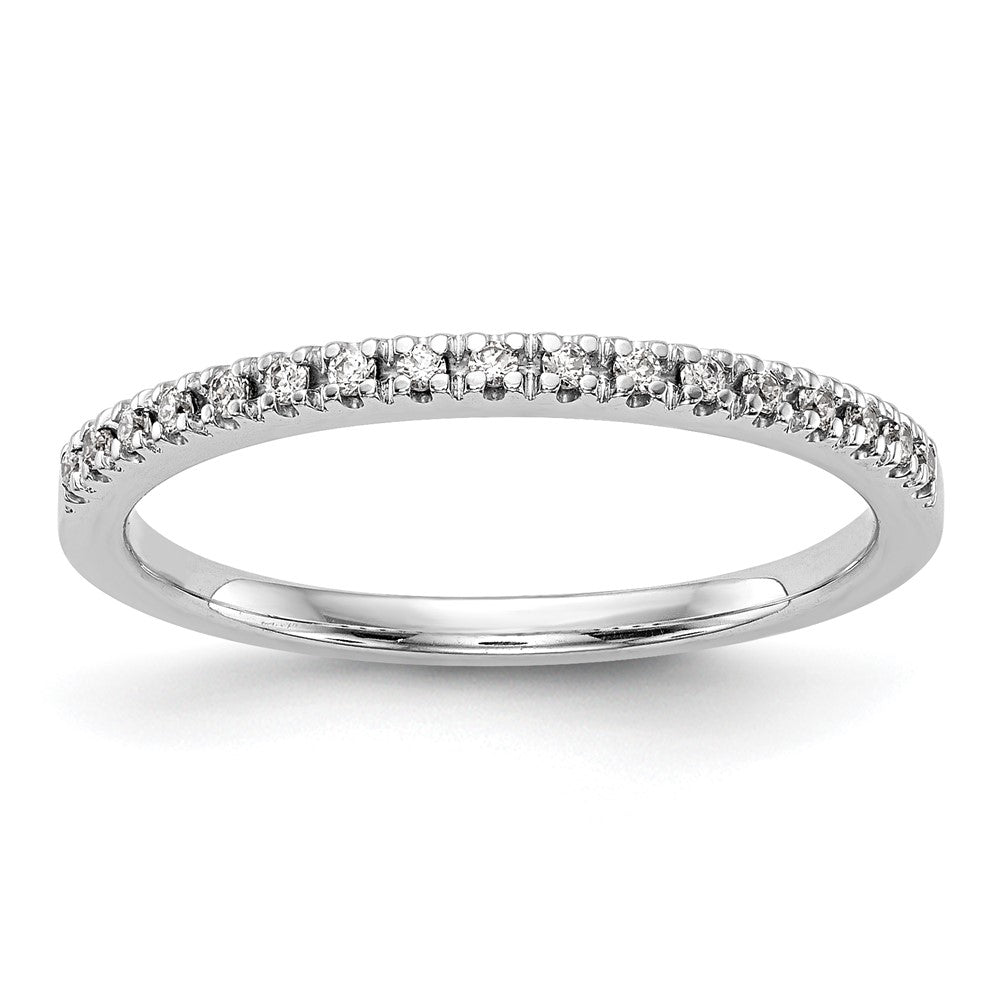 14k White Gold 1/10 carat Diamond Complete Wedding Band