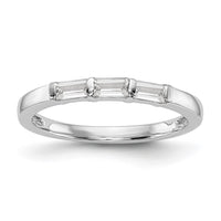 Load image into Gallery viewer, 14k White Gold 1/3 carat Baguette Diamond Complete Wedding Band
