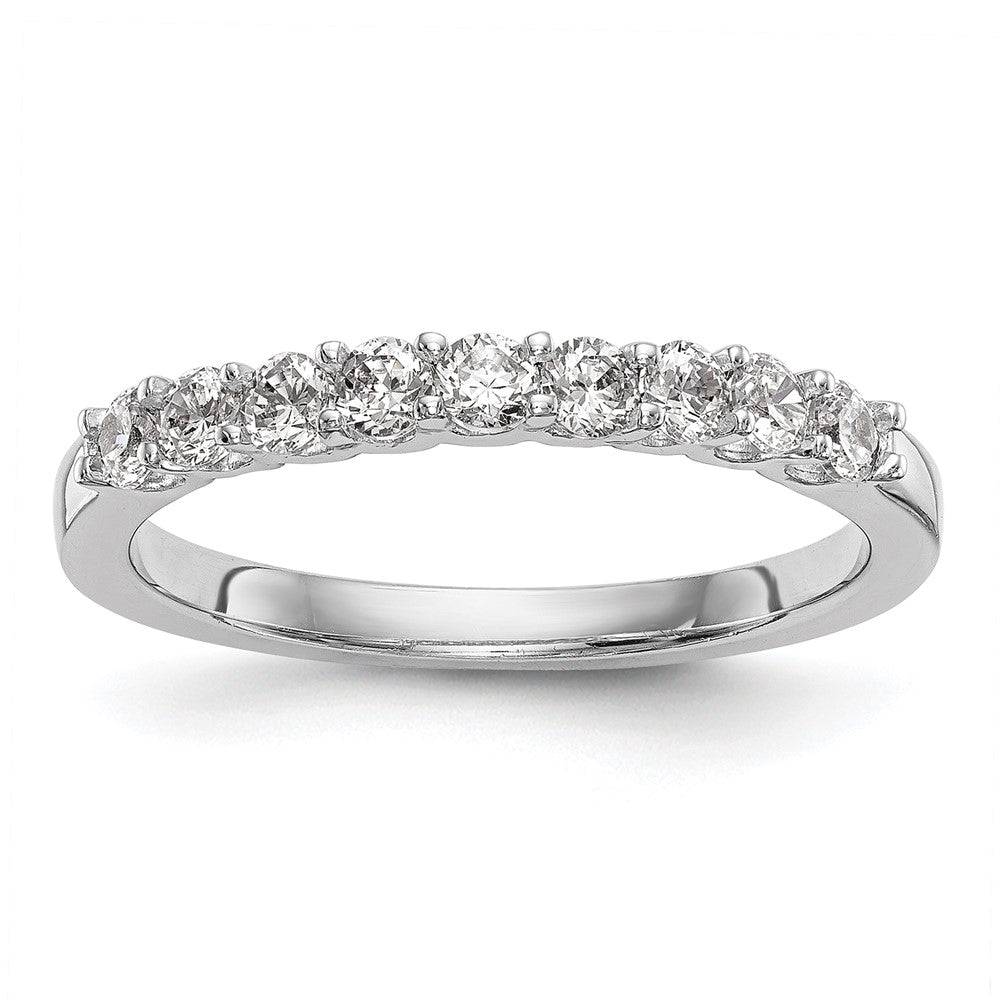 14k White Gold Diamond Wedding Band