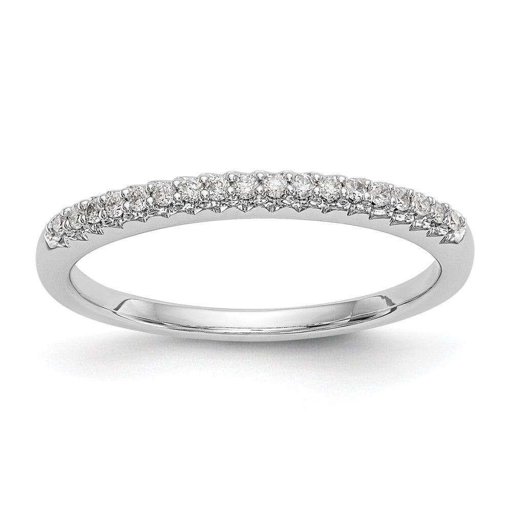 14k White Gold 1/10 carat Diamond Complete Wedding Band