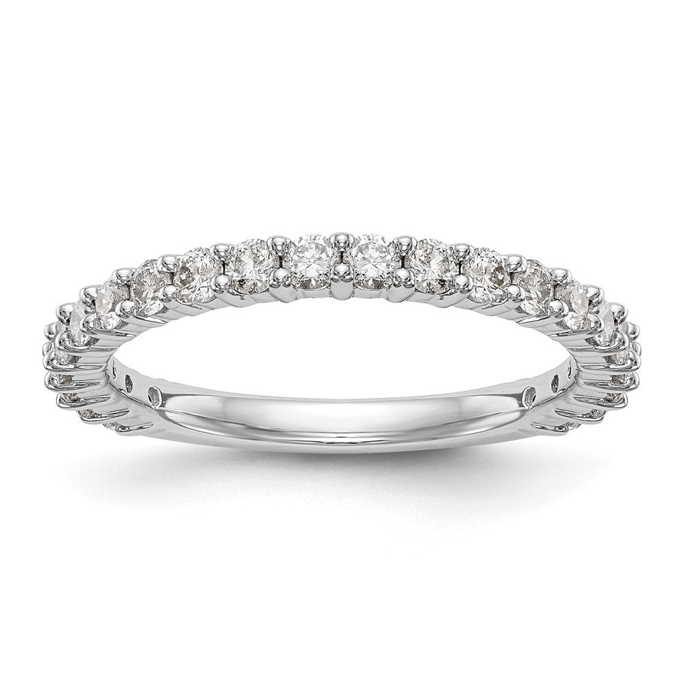 14k White Gold 3/4 carat Diamond Complete Wedding Band