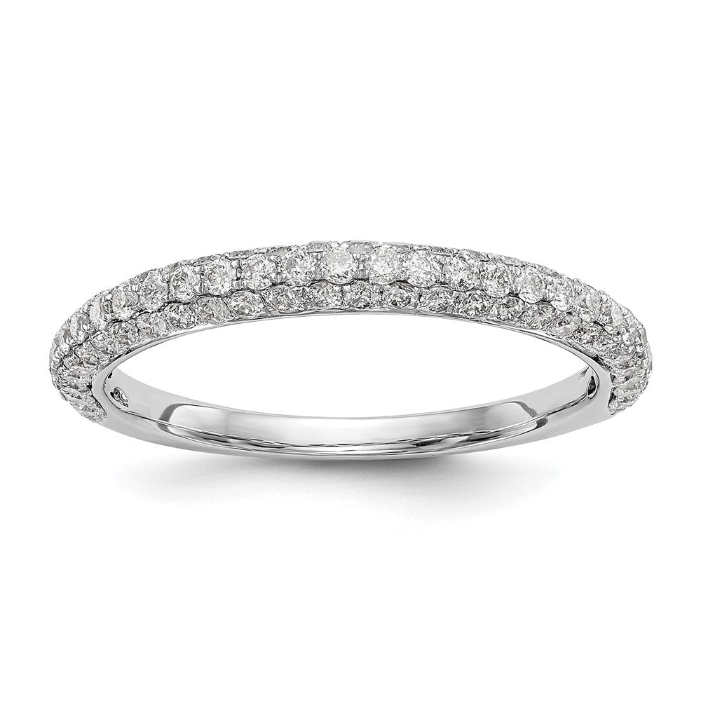 14k White Gold 3/4 carat Diamond Complete Wedding Band