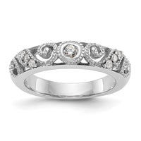 Load image into Gallery viewer, 14k White Gold 1/8 carat Diamond Complete Wedding Band
