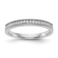 Load image into Gallery viewer, 14k White Gold 1/8 carat Diamond Complete Wedding Band
