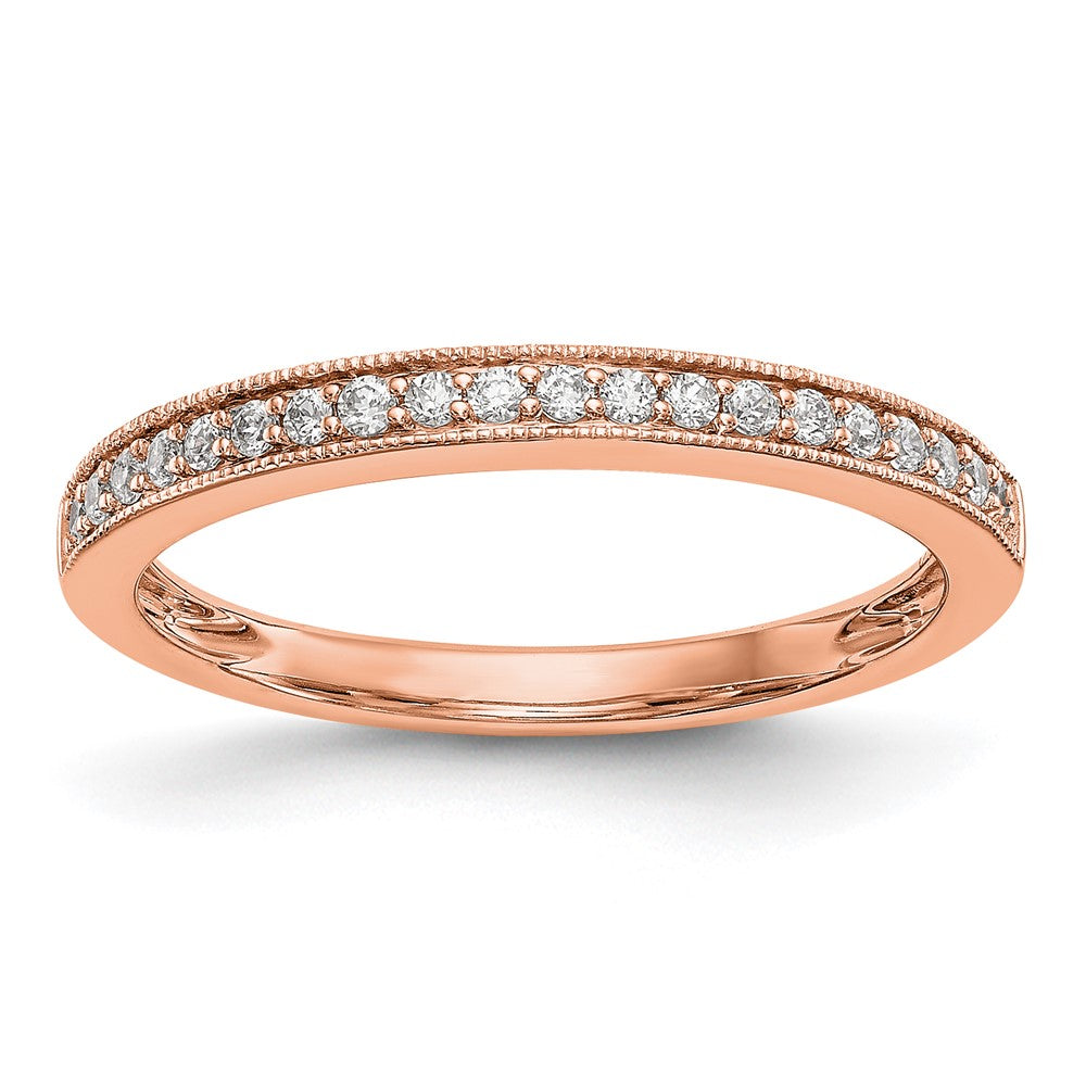 14k Rose Gold Diamond Wedding Band