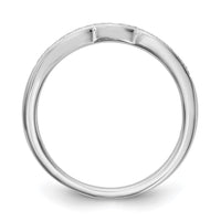 Load image into Gallery viewer, 14k White Gold 1/10 carat Diamond Contoured Complete Wedding Band
