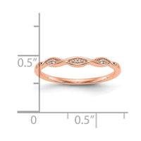 Load image into Gallery viewer, 14k Rose Gold .02 carat Diamond Complete Wedding Band
