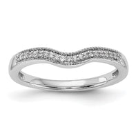 Load image into Gallery viewer, 14k White Gold 1/15 carat Diamond Complete Wedding Band
