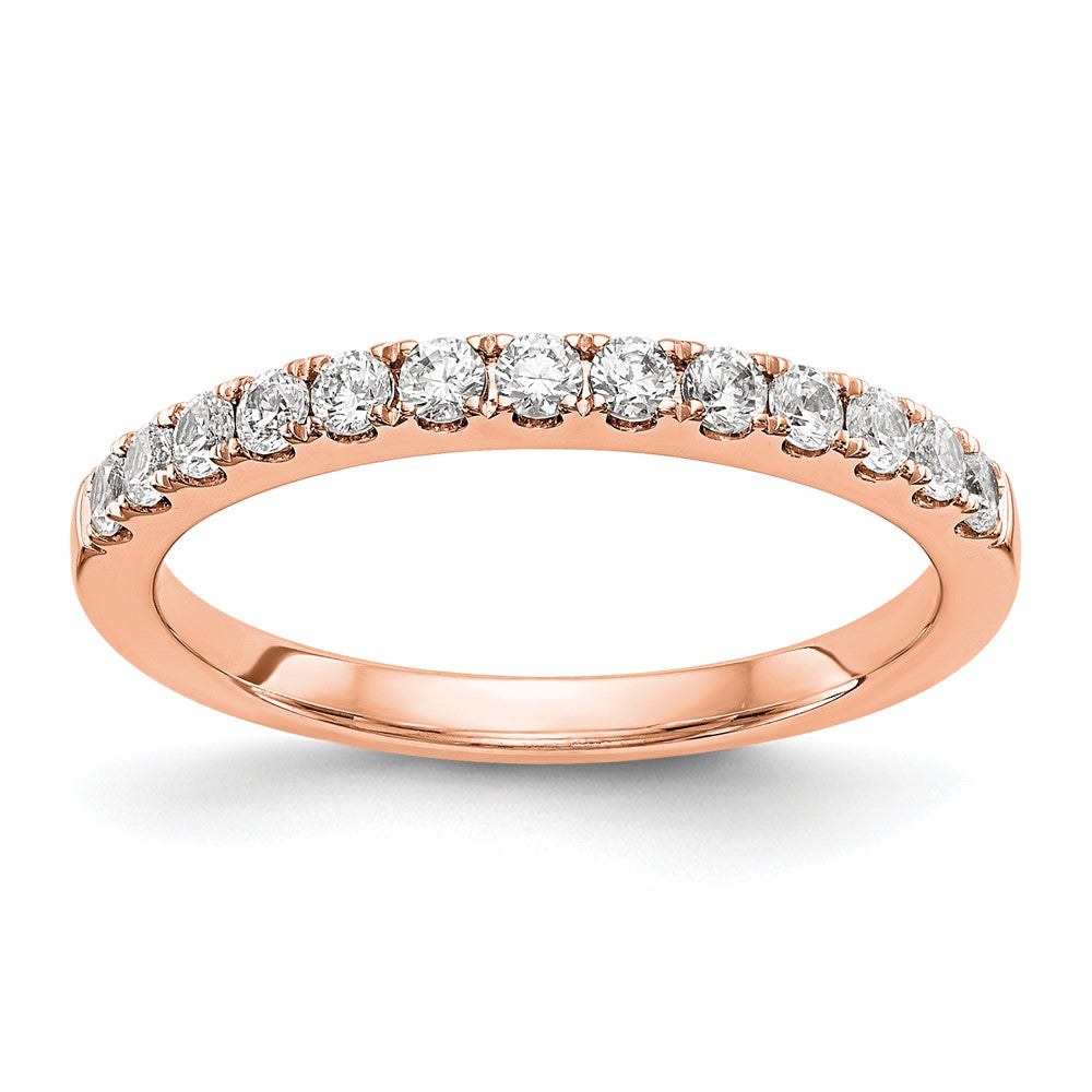 14k Rose Gold Diamond Wedding Band
