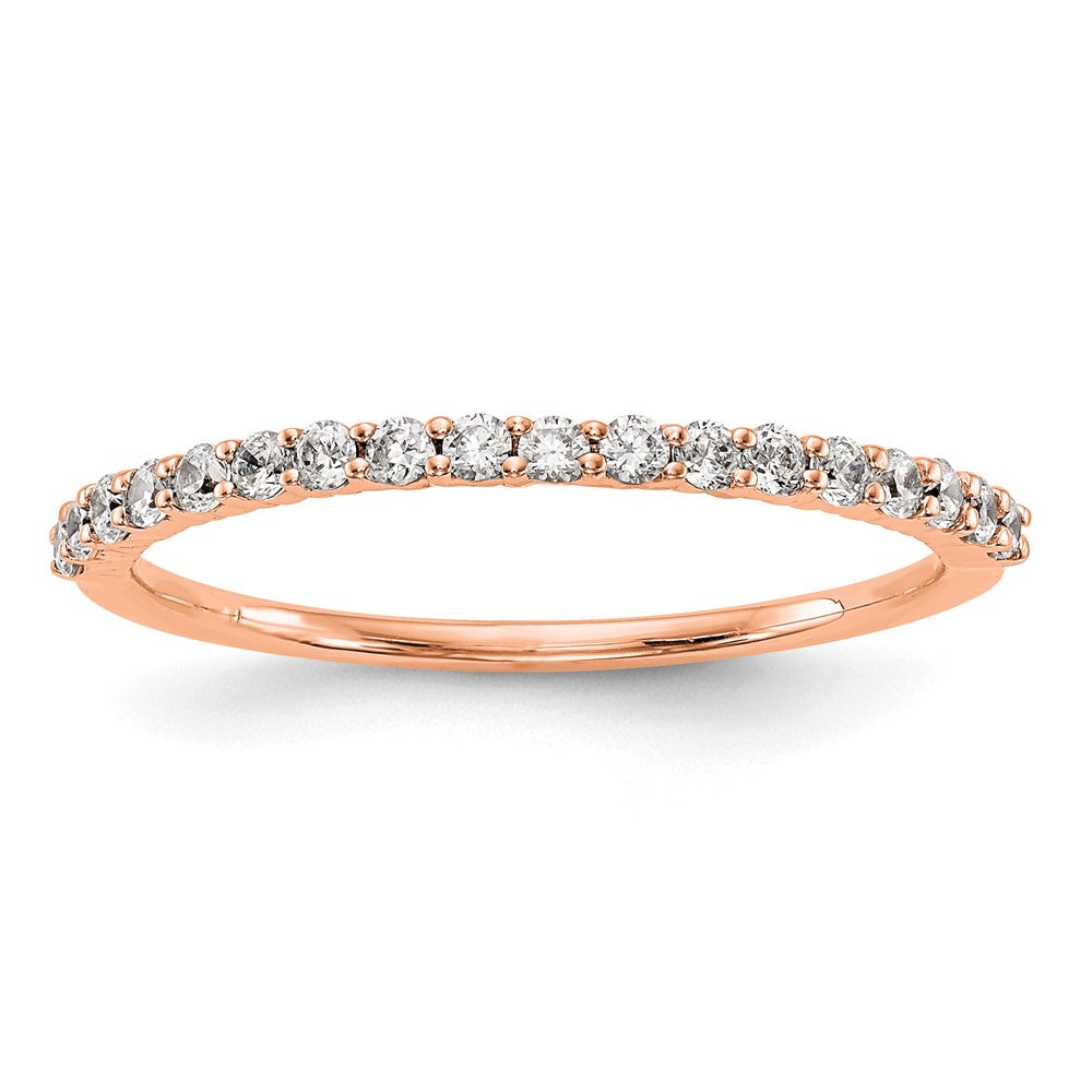 14k Rose Gold Diamond Wedding Band