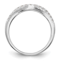 Load image into Gallery viewer, 14K White Gold 1/4 carat Diamond Contoured Complete Wedding Band
