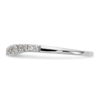Load image into Gallery viewer, 14K White Gold 1/4 carat Diamond Contoured Complete Wedding Band
