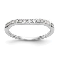 Load image into Gallery viewer, 14K White Gold 1/4 carat Diamond Contoured Complete Wedding Band
