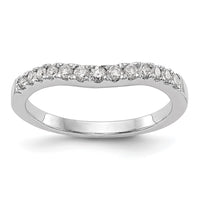 Load image into Gallery viewer, 14K White Gold 1/3 carat Diamond Contoured Complete Wedding Band
