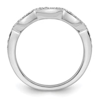 Load image into Gallery viewer, 14K White Gold 1/5 carat Diamond Contoured Complete Wedding Band
