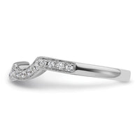 Load image into Gallery viewer, 14K White Gold 1/5 carat Diamond Contoured Complete Wedding Band
