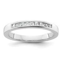 Load image into Gallery viewer, 14K White Gold 1/3 carat Princess Diamond Channel-set Complete Wedding Band
