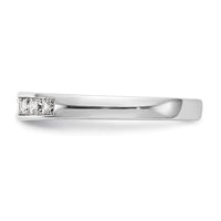 Load image into Gallery viewer, 14K White Gold 1/2 carat Princess Diamond Channel-set Complete Wedding Band
