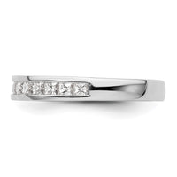 Load image into Gallery viewer, 14K White Gold 1/2 carat Princess Diamond Channel-set Complete Wedding Band
