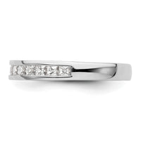 Load image into Gallery viewer, 14K White Gold 1/2 carat Princess Diamond Channel-set Complete Wedding Band
