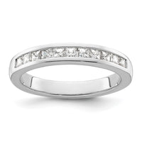 Load image into Gallery viewer, 14K White Gold 1/2 carat Princess Diamond Channel-set Complete Wedding Band
