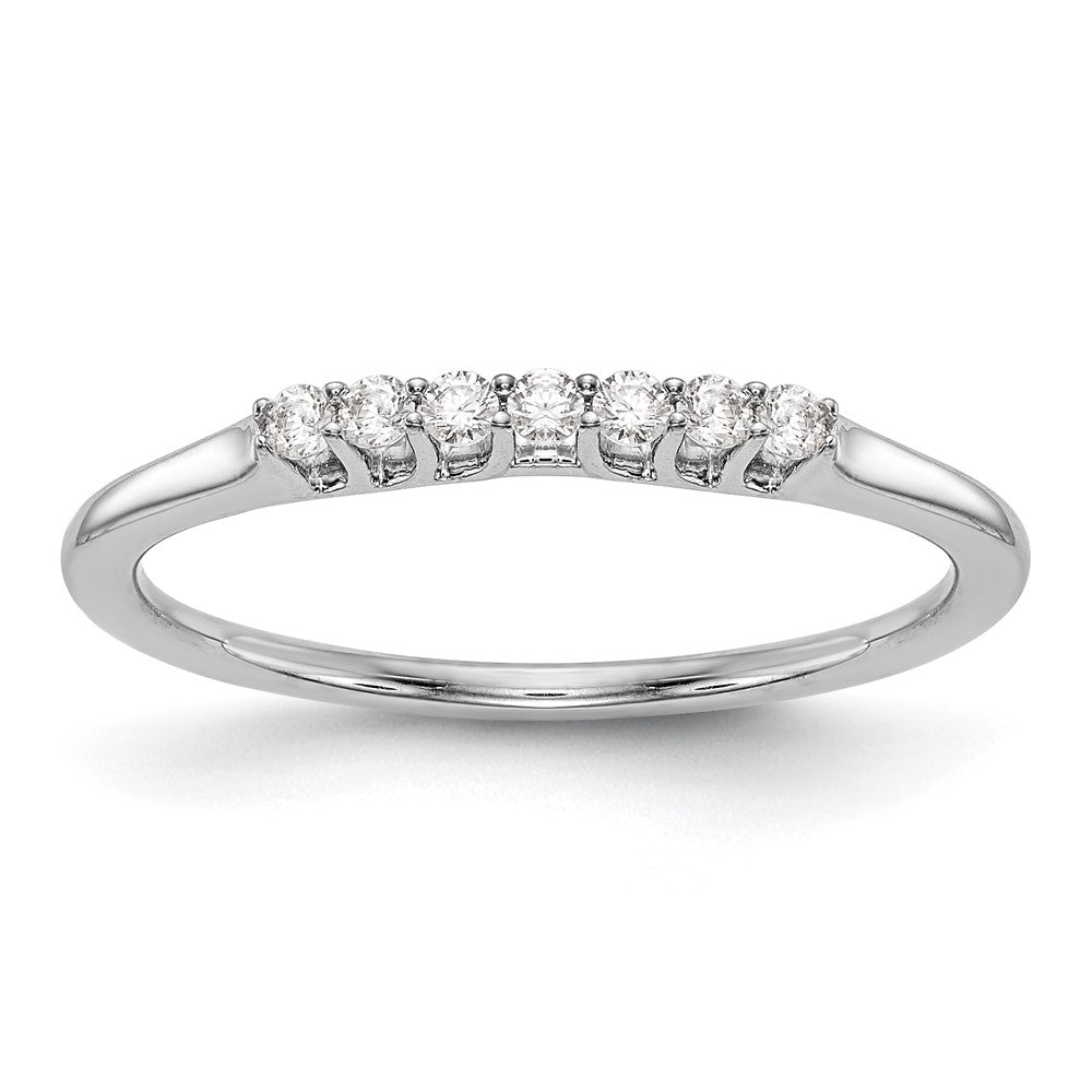 14K White Gold 1/10 carat Diamond Complete Wedding Band
