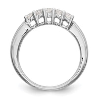 Load image into Gallery viewer, 14K White Gold 5-Stone 1/2 carat Diamond Complete Wedding Band
