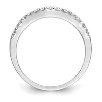 Load image into Gallery viewer, 14K White Gold 1/4 carat Diamond Contoured Complete Wedding Band
