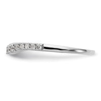 Load image into Gallery viewer, 14K White Gold 1/4 carat Diamond Contoured Complete Wedding Band
