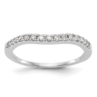Load image into Gallery viewer, 14K White Gold 1/4 carat Diamond Contoured Complete Wedding Band
