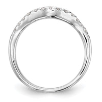 Load image into Gallery viewer, 14K White Gold 1/3 carat Diamond Contoured Complete Wedding Band
