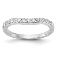 Load image into Gallery viewer, 14K White Gold 1/3 carat Diamond Contoured Complete Wedding Band
