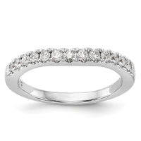 Load image into Gallery viewer, 14K White Gold 3/8 carat Diamond Contoured Complete Wedding Band
